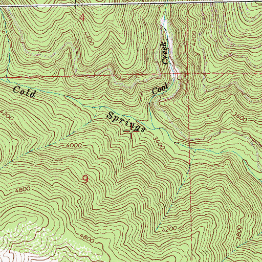 Topographic Map of Cool Creek, ID