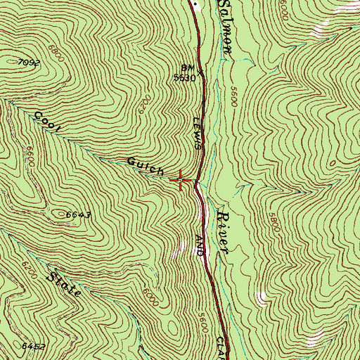 Topographic Map of Cool Gulch, ID