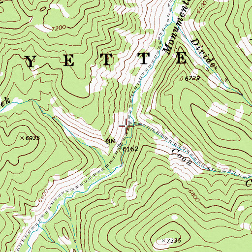 Topographic Map of Coon Creek, ID