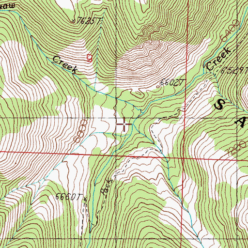 Topographic Map of Cooper Creek, ID