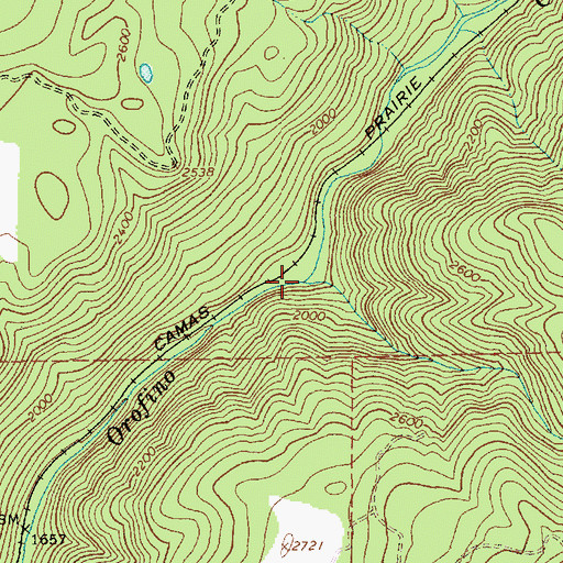 Topographic Map of Cooper Creek, ID
