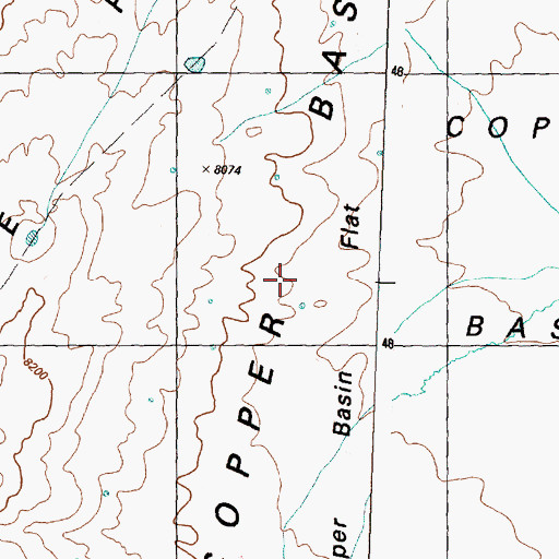 Topographic Map of Copper Basin, ID