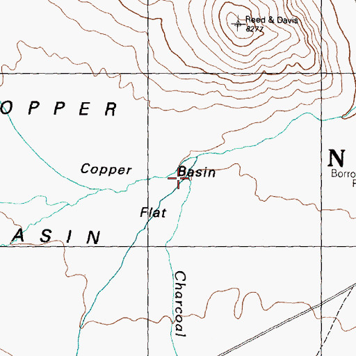 Topographic Map of Copper Basin Flat, ID