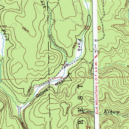 Topographic Map of Copper Creek, ID