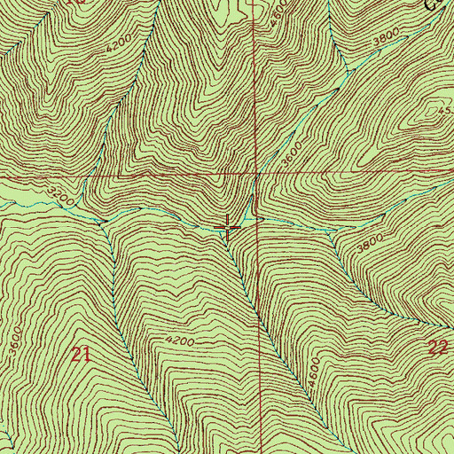 Topographic Map of Copper Creek, ID