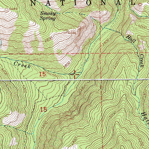 Topographic Map of Copper Creek, ID