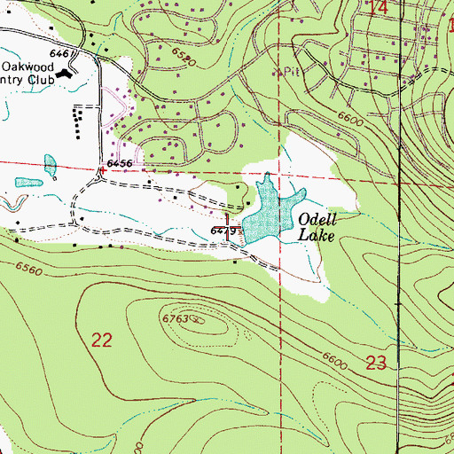 Topographic Map of Odell Dam, AZ