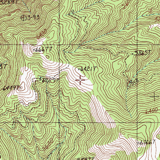 Topographic Map of Copper Mountain Trail, ID
