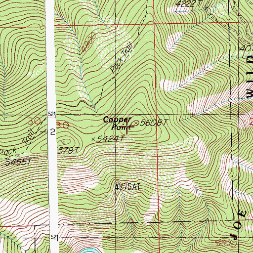 Topographic Map of Copper Point, ID