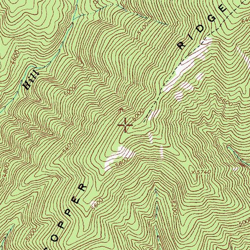 Topographic Map of Copper Ridge, ID
