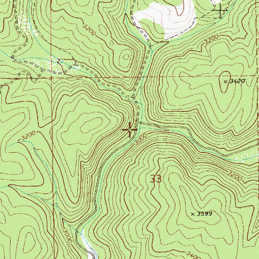 Topographic Map of Corbett Creek, ID