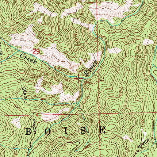 Topographic Map of Corbus Creek, ID
