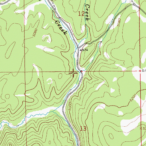 Topographic Map of Corduroy Creek, ID