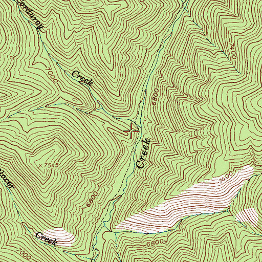 Topographic Map of Corduroy Creek, ID