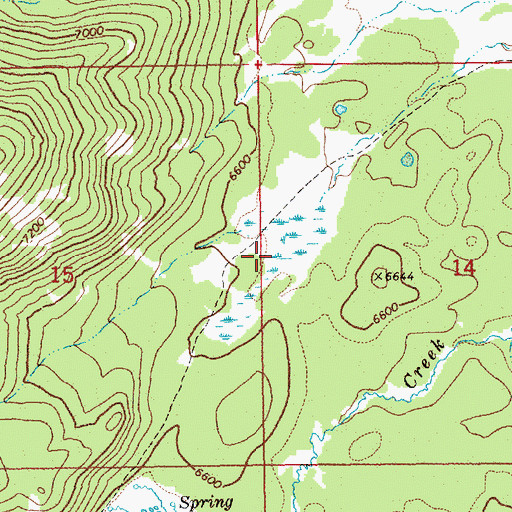 Topographic Map of Corduroy Meadows, ID