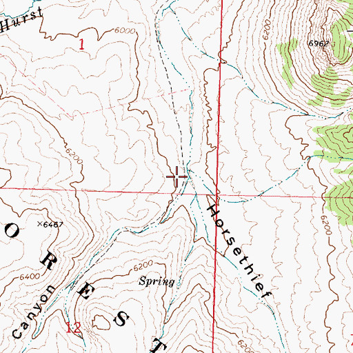 Topographic Map of Corral Canyon, ID