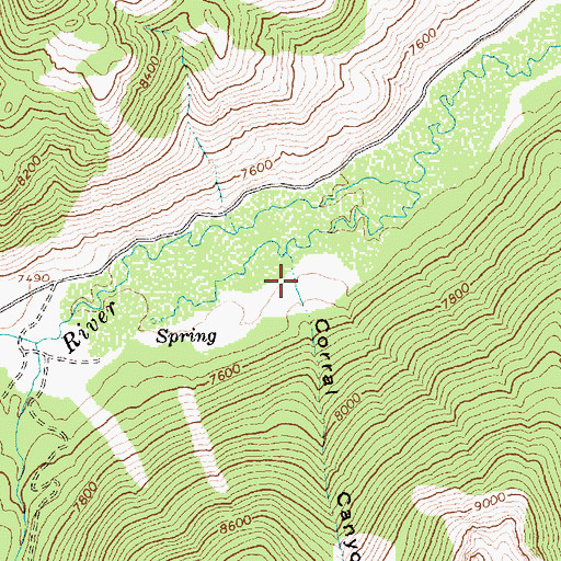 Topographic Map of Corral Canyon, ID