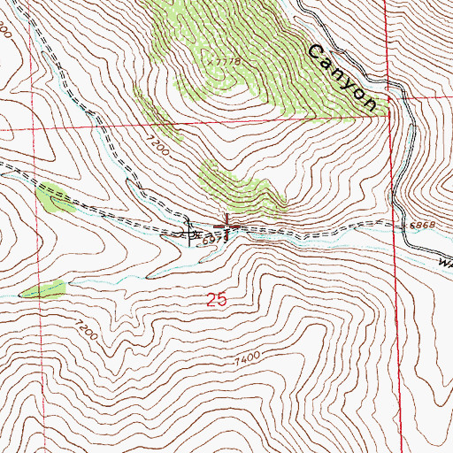 Topographic Map of Corral Creek, ID
