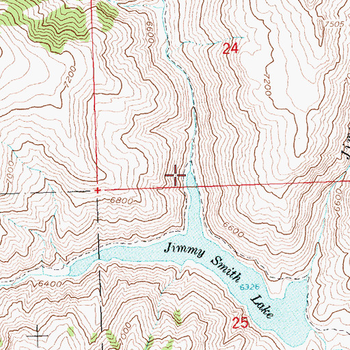 Topographic Map of Corral Creek, ID