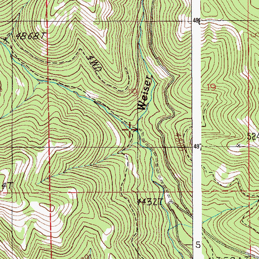 Topographic Map of Corral Creek, ID