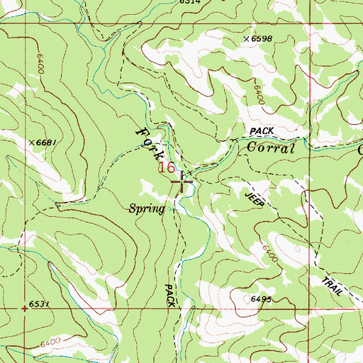 Topographic Map of Corral Creek, ID