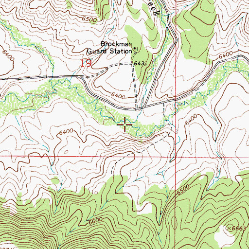 Topographic Map of Corral Creek, ID