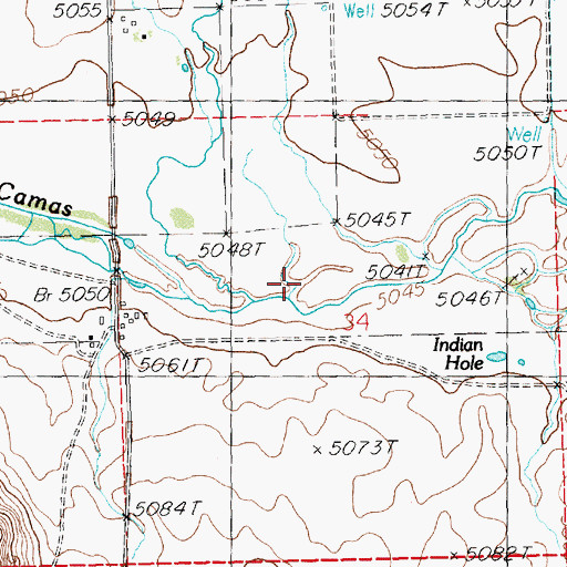 Topographic Map of Corral Creek, ID