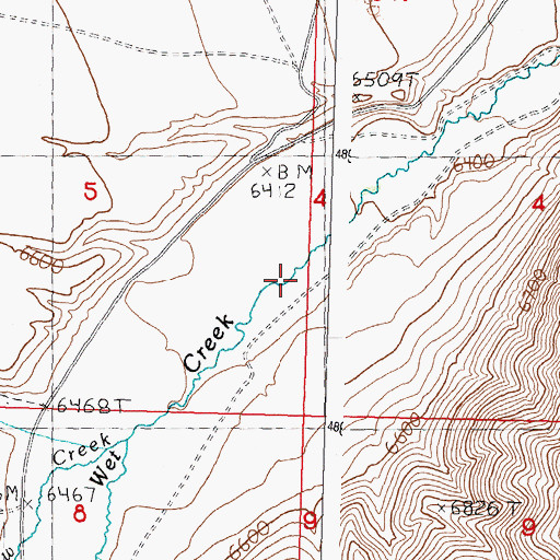 Topographic Map of Corral Creek, ID