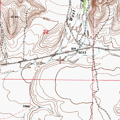 Topographic Map of Corral Creek, ID