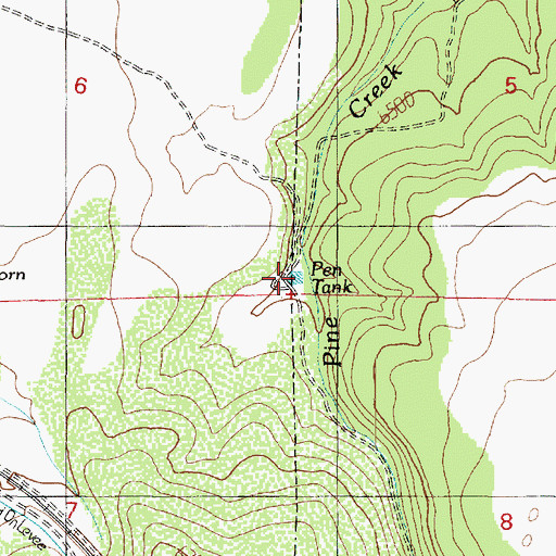Topographic Map of Pen Tank, AZ