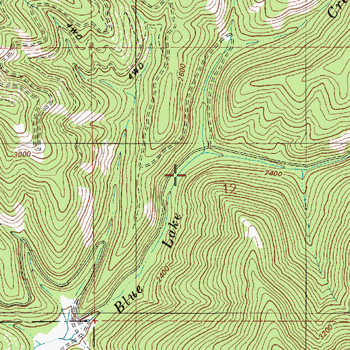 Topographic Map of Cottonwood Creek, ID