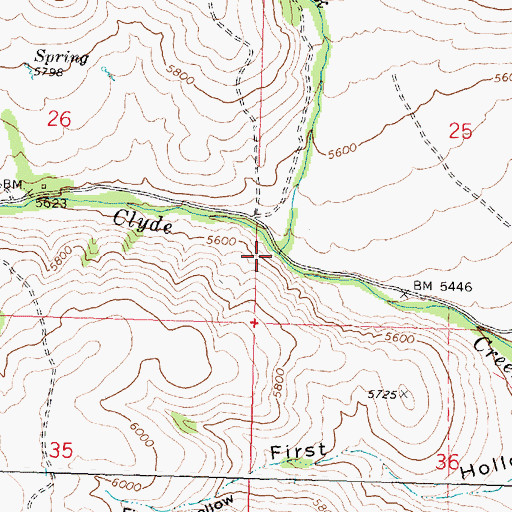 Topographic Map of Cottonwood Creek, ID