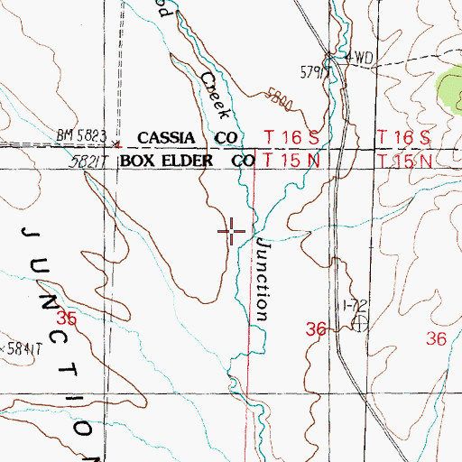 Topographic Map of Cottonwood Creek, ID