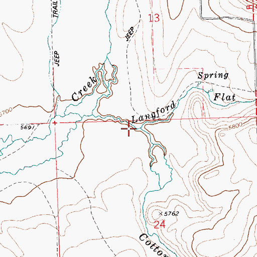 Topographic Map of Cottonwood Creek, ID