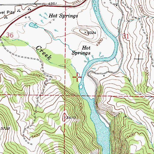 Topographic Map of Cottonwood Creek, ID