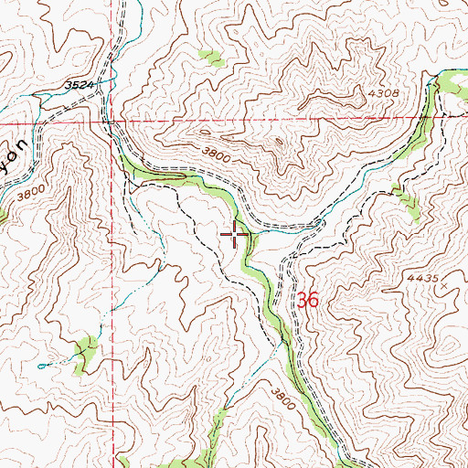 Topographic Map of Cottonwood Creek, ID