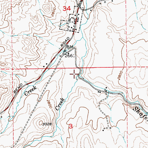 Topographic Map of Cottonwood Creek, ID