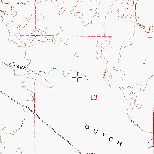 Topographic Map of Cottonwood Creek, ID