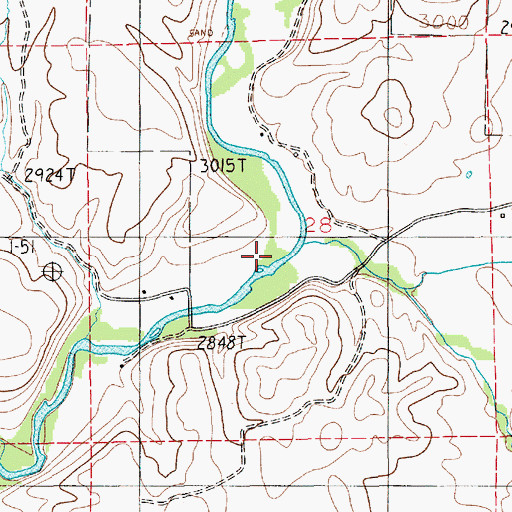 Topographic Map of Cottonwood Creek, ID