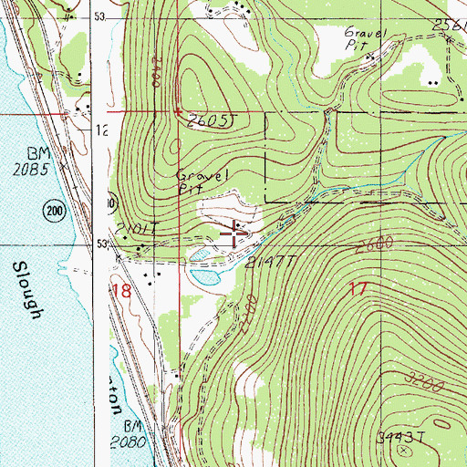 Topographic Map of Cougar Creek, ID
