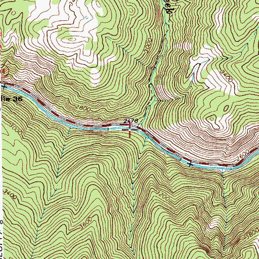 Topographic Map of Cougar Creek, ID
