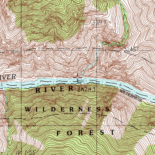 Topographic Map of Cove Creek, ID