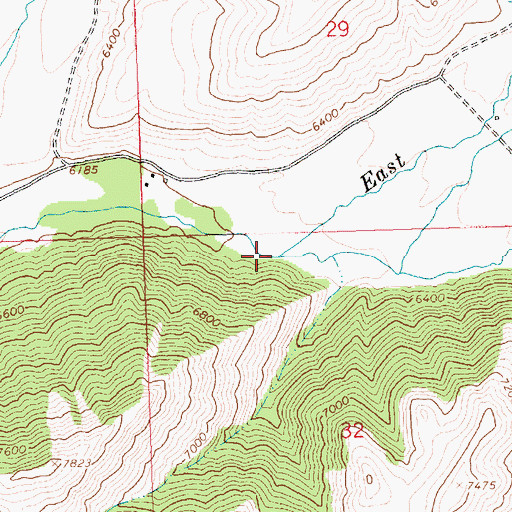Topographic Map of Cove Creek, ID