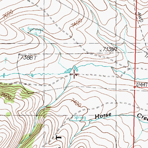 Topographic Map of Cow Camp, ID