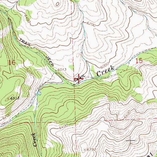 Topographic Map of Cow Creek, ID