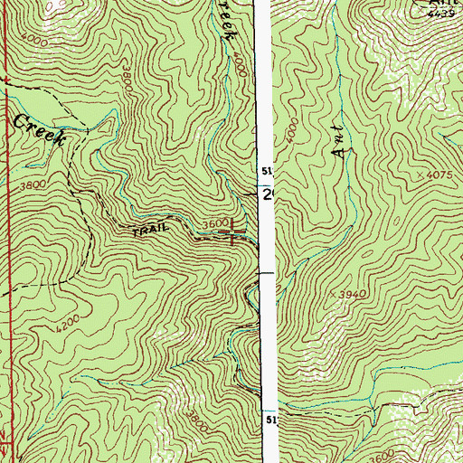 Topographic Map of Cow Creek, ID