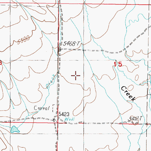Topographic Map of Cow Creek, ID