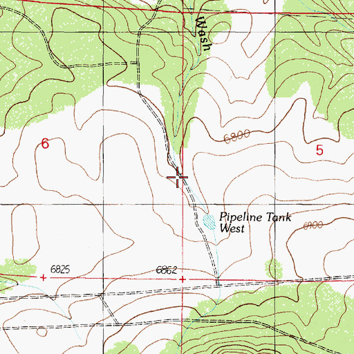Topographic Map of Pipeline Tank West, AZ