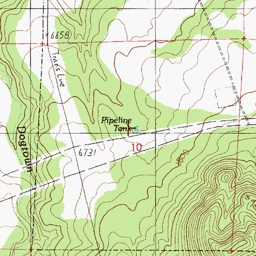 Topographic Map of Pipeline Tank, AZ
