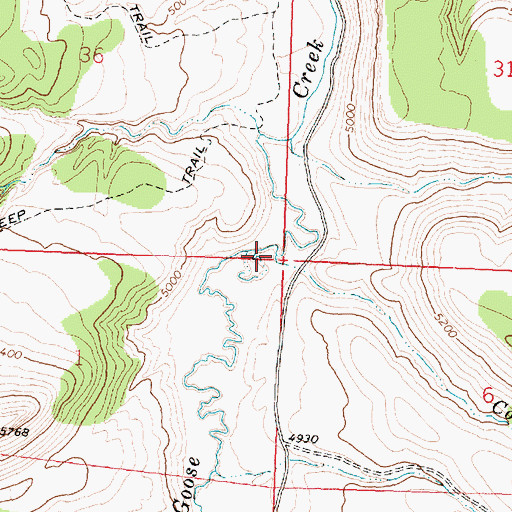 Topographic Map of Coyote Creek, ID